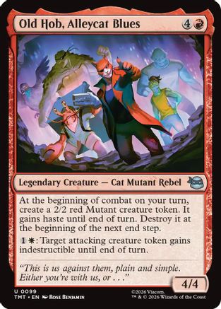 Old Hob, Alleycat Blues (TMT-099) - Teenage Mutant Ninja Turtles Foil - Card Brawlers