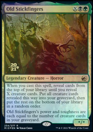 Old Stickfingers [Innistrad: Midnight Hunt Prerelease Promos] - Card Brawlers