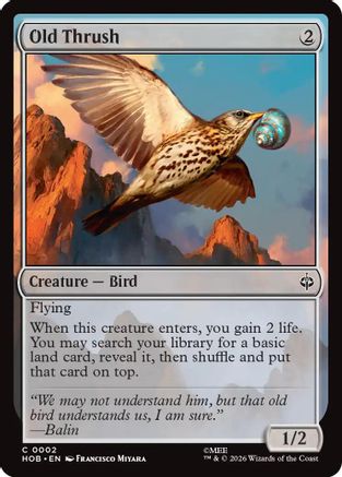 Old Thrush (HOB-002) - The Hobbit Foil - Card Brawlers