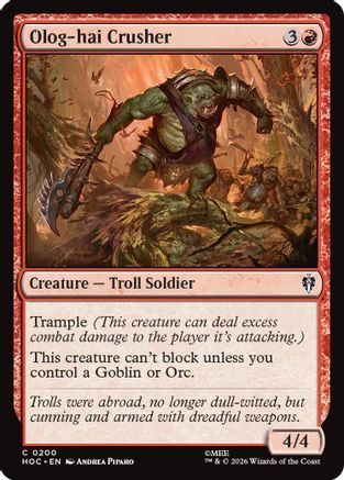 Olog-hai Crusher (HOC-200) - The Hobbit: Eternal-Legal - Card Brawlers