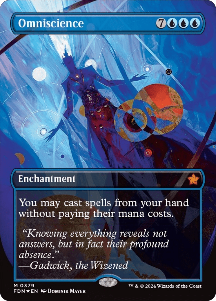 Omniscience (Borderless Mana Foil) [Foundations] - Card Brawlers