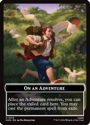 On an Adventure // Enduring Story Double Sided Token (HOB-15 // 14) - The Hobbit - Card Brawlers