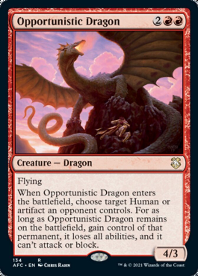 Opportunistic Dragon [Dungeons & Dragons: Adventures in the Forgotten Realms Commander] - Card Brawlers