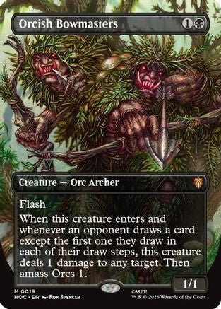 Orcish Bowmasters (Borderless) (HOC-019) - The Hobbit: Eternal-Legal - Card Brawlers