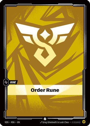 Order Rune (R06) - Vendetta Foil - Card Brawlers