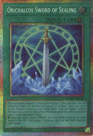 Orichalcos Sword of Sealing (Starlight Rare) (MAMO-EN022) - Magnificent Monsters 1st Edition - Card Brawlers