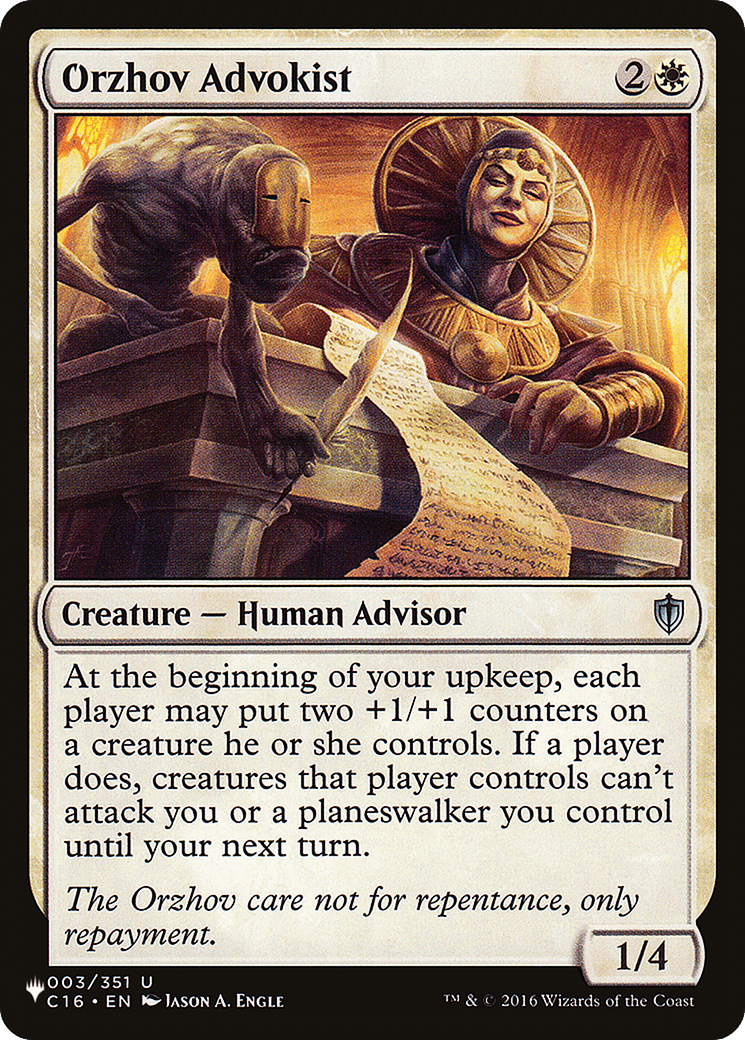Orzhov Advokist [The List] - Card Brawlers