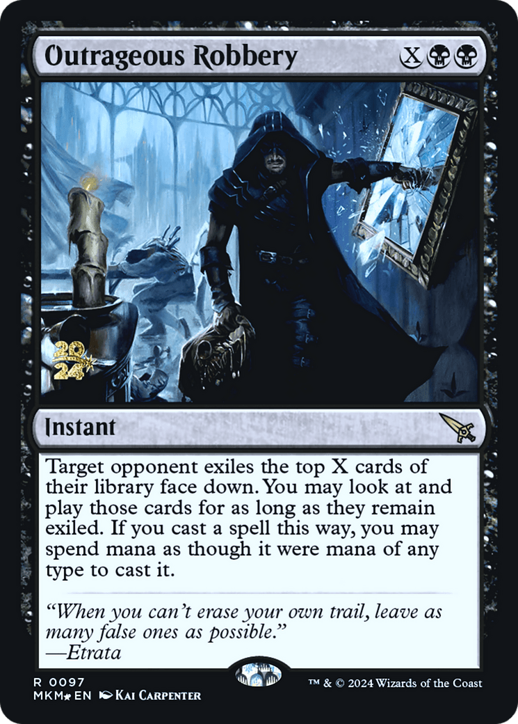 Outrageous Robbery [Murders at Karlov Manor Prerelease Promos] - Card Brawlers
