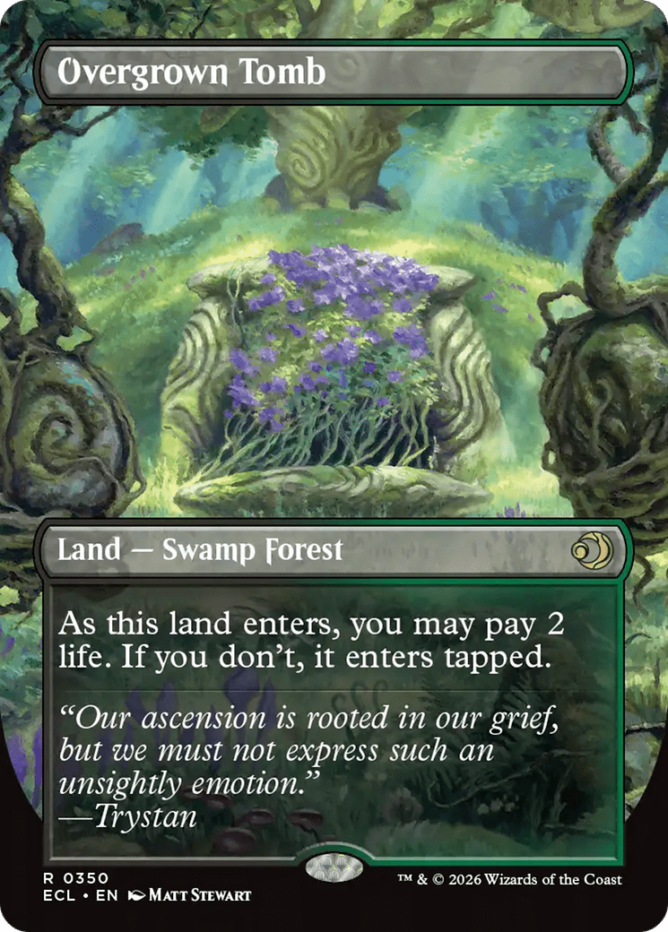 Overgrown Tomb (Borderless) [Lorwyn Eclipsed] - Card Brawlers