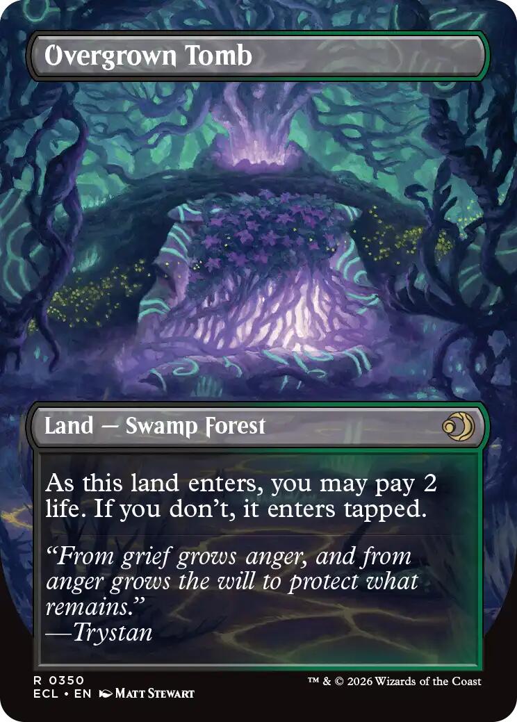 Overgrown Tomb (Borderless) [Lorwyn Eclipsed] - Card Brawlers