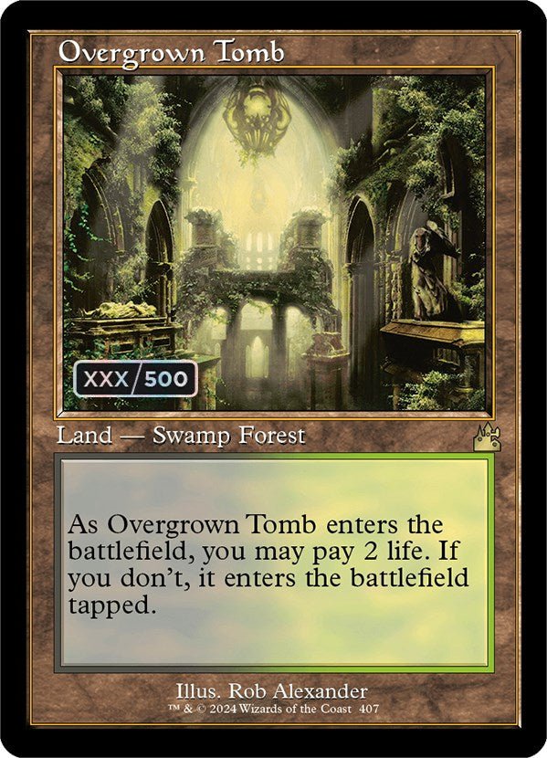 Overgrown Tomb (Retro) (Serialized) [Ravnica Remastered] - Card Brawlers