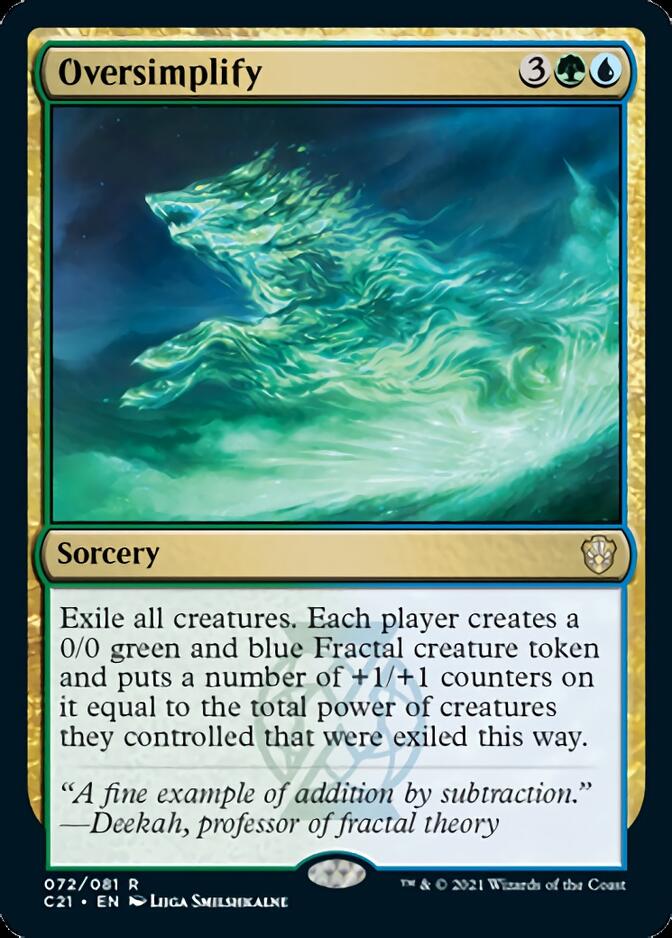 Oversimplify [Commander 2021] - Card Brawlers