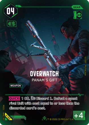 Overwatch - Panam's Gift (IO) (B165) - Welcome to Night City Beta Foil - Card Brawlers