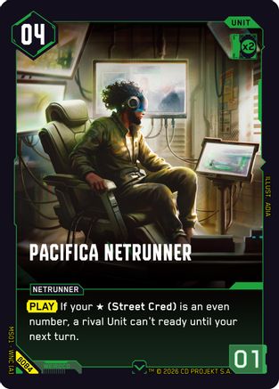 Pacifica Netrunner (B084) - Welcome to Night City Beta - Card Brawlers