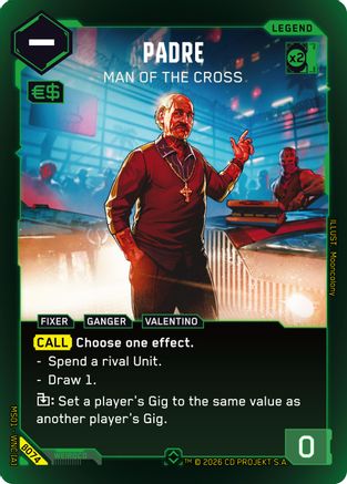 Padre - Man of the Cross (Rare) (B074) - Welcome to Night City Beta Foil - Card Brawlers