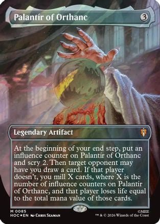 Palantir of Orthanc (Borderless) (Surge Foil) (HOC-085) - The Hobbit: Eternal-Legal Foil - Card Brawlers