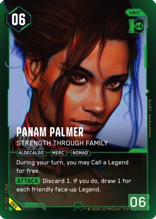 Panam Palmer - Strength Through Family (Secret) (085) - Welcome to Night City Retail Foil - Card Brawlers