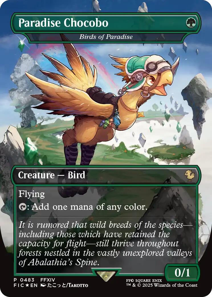 Paradise Chocobo - Birds of Paradise (Borderless) [FINAL FANTASY Commander] - Card Brawlers