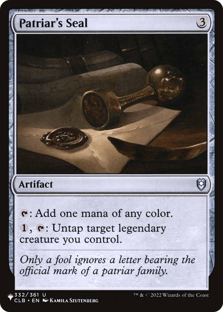 Patriar's Seal [The List] - Card Brawlers