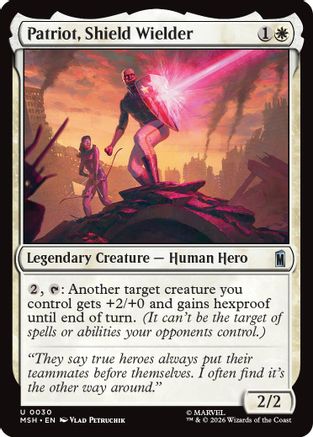Patriot, Shield Wielder (MSH-030) - Marvel Super Heroes - Card Brawlers