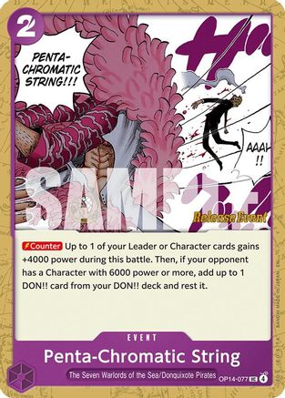 Penta-Chromatic String (OP14-077) - The Azure Sea's Seven Release Event Cards - Card Brawlers