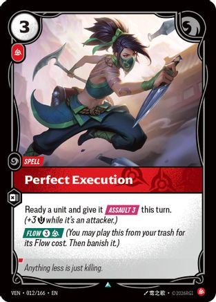 Perfect Execution (012/166) - Vendetta Foil - Card Brawlers