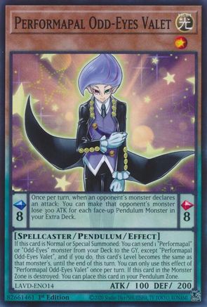 Performapal Odd-Eyes Valet (LAVD-ENO14) - Legendary Arc-V Decks 1st Edition - Card Brawlers
