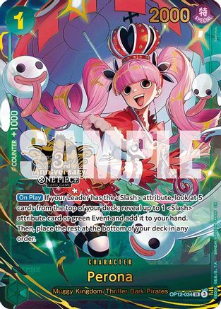 Perona (Japanese Version 3rd Anniversary Set) (OP12-034) - One Piece Promotion Cards Foil - Card Brawlers