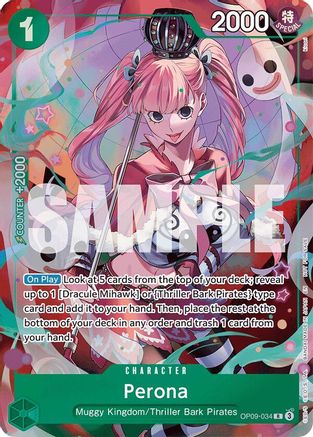 Perona - OP09-034 (OP09-034) - Extra Booster: One Piece Heroines Edition Foil - Card Brawlers