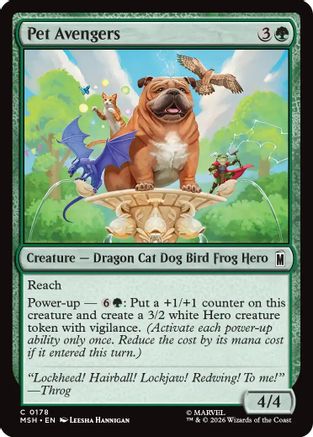 Pet Avengers (MSH-178) - Marvel Super Heroes - Card Brawlers