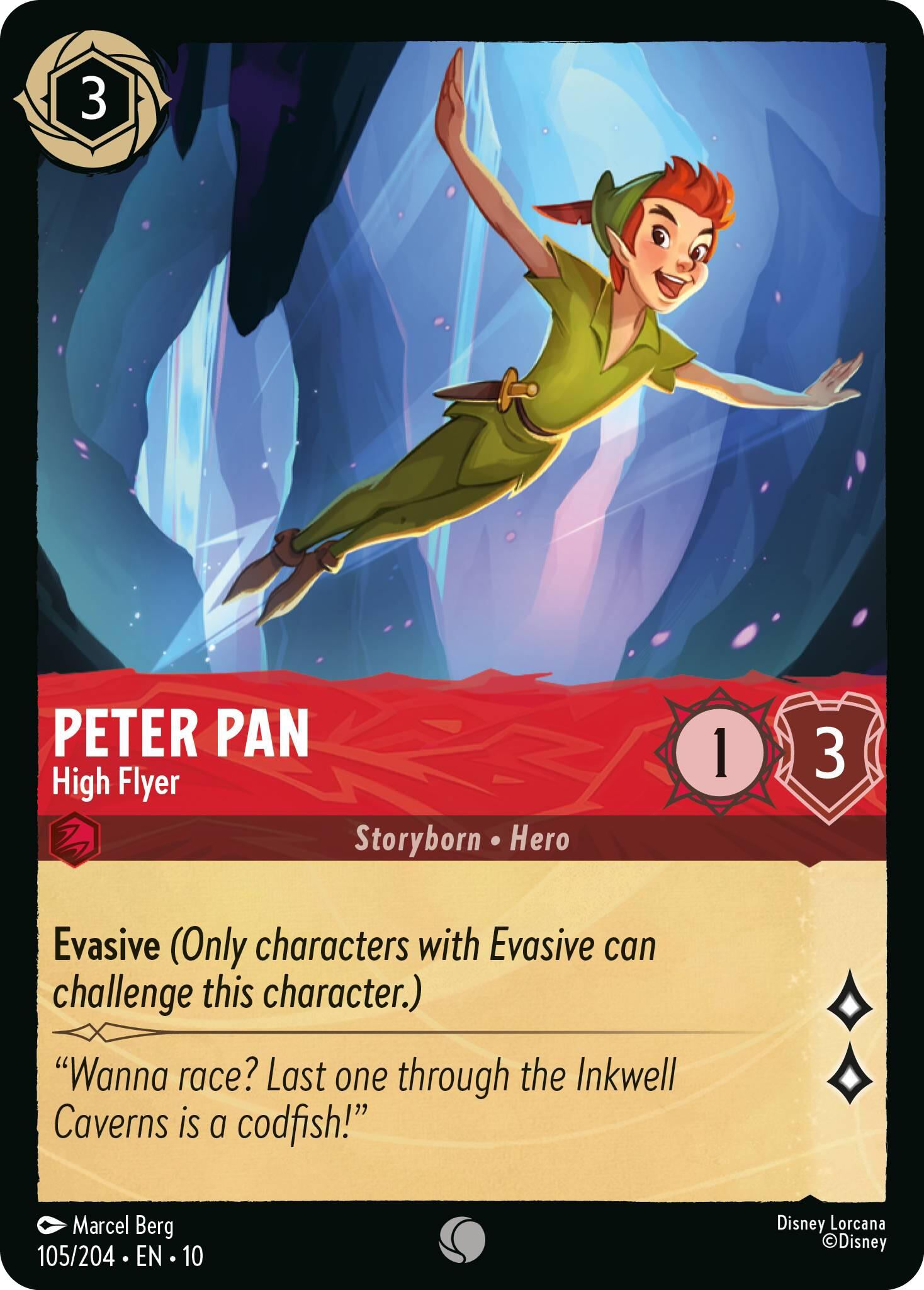 Peter Pan - High Flyer (105/204) [Whispers in the Well] - Card Brawlers