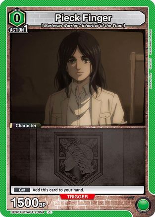 Pieck Finger (054) (Box Topper Foil) (UEX07BT/AOT-2-054) - UEX07BT Attack on Titan Vol 2 Foil - Card Brawlers