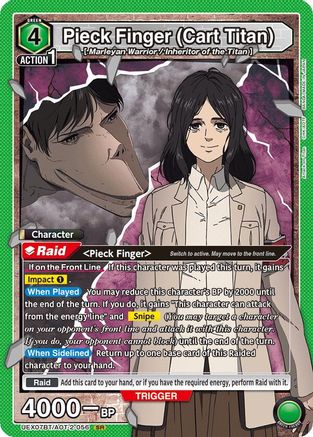 Pieck Finger (Cart Titan) (UEX07BT/AOT-2-056) - UEX07BT Attack on Titan Vol 2 Foil - Card Brawlers
