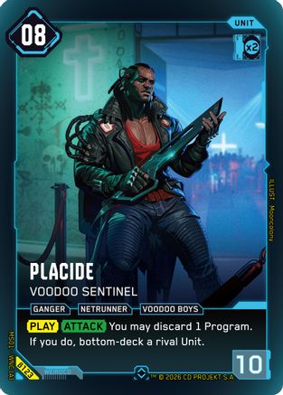 Placide - Voodoo Sentinel (B123) - Welcome to Night City Beta Foil - Card Brawlers