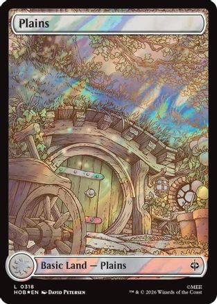 Plains (0318) (Surge Foil) (HOB-318) - The Hobbit Foil - Card Brawlers
