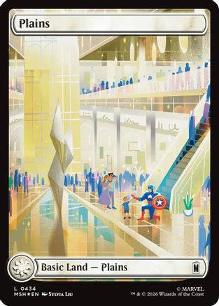 Plains (0434) (Surge Foil) (MSH-434) - Marvel Super Heroes Foil - Card Brawlers