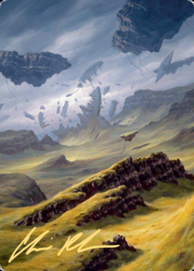 Plains 3 Art Card (Gold - Stamped Signature) [Zendikar Rising Art Series] - Card Brawlers