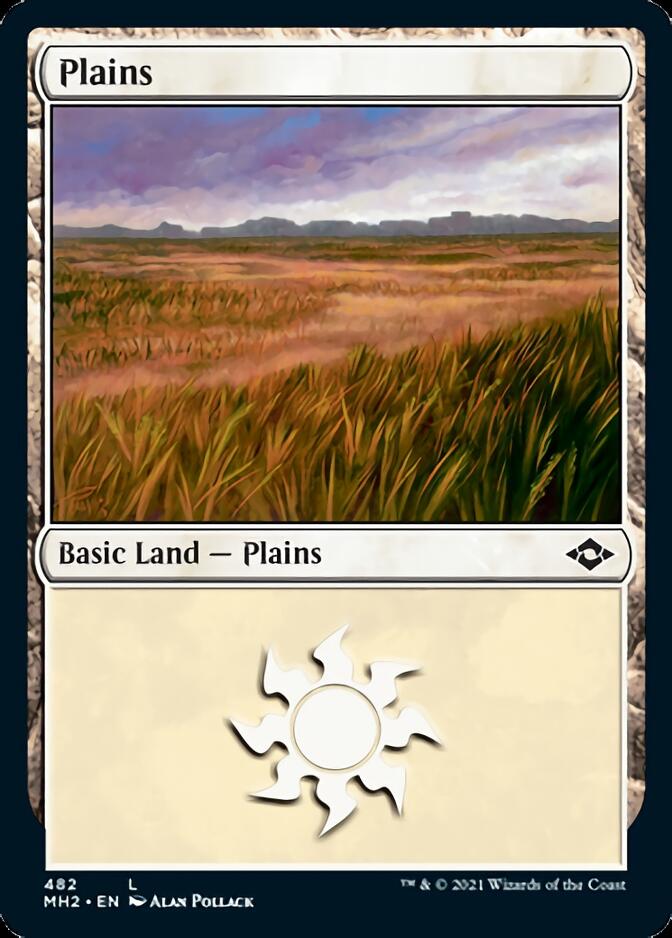 Plains (482) (Foil Etched) [Modern Horizons 2] - Card Brawlers