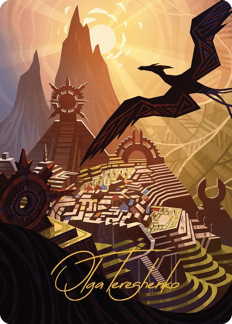 Plains Art Card (Gold - Stamped Signature) [The Lost Caverns of Ixalan Art Series] - Card Brawlers