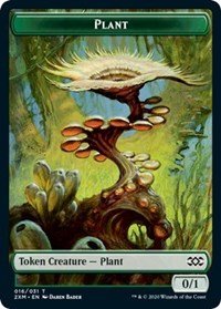 Plant // Saproling Double - Sided Token [Double Masters Tokens] - Card Brawlers