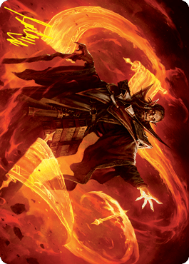 Plargg, Dean of Chaos Art Card (Gold - Stamped Signature) [Strixhaven: School of Mages Art Series] - Card Brawlers