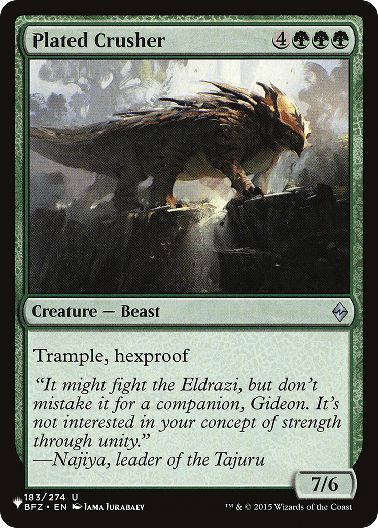 Plated Crusher [The List] - Card Brawlers