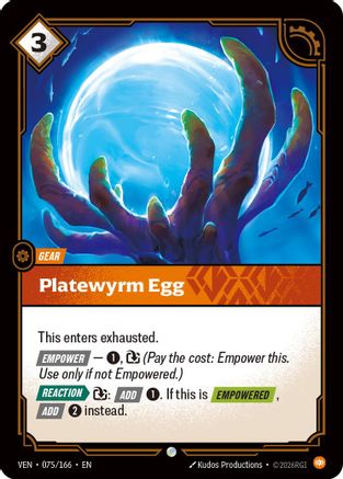 Platewyrm Egg (075/166) - Vendetta - Card Brawlers