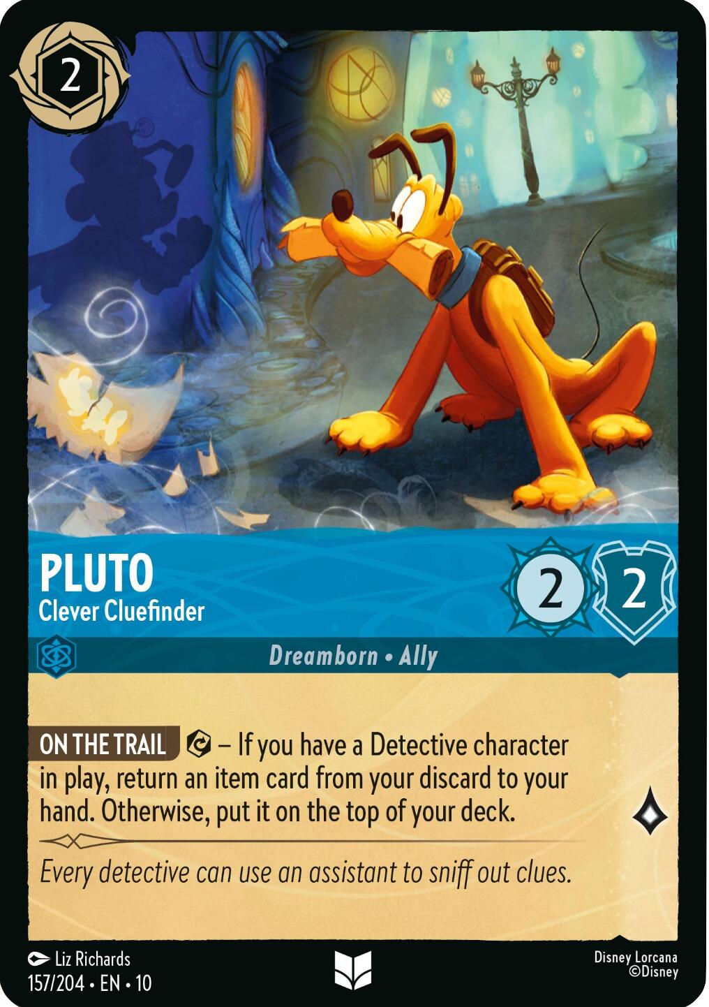Pluto - Clever Cluefinder (157/204) [Whispers in the Well] - Card Brawlers