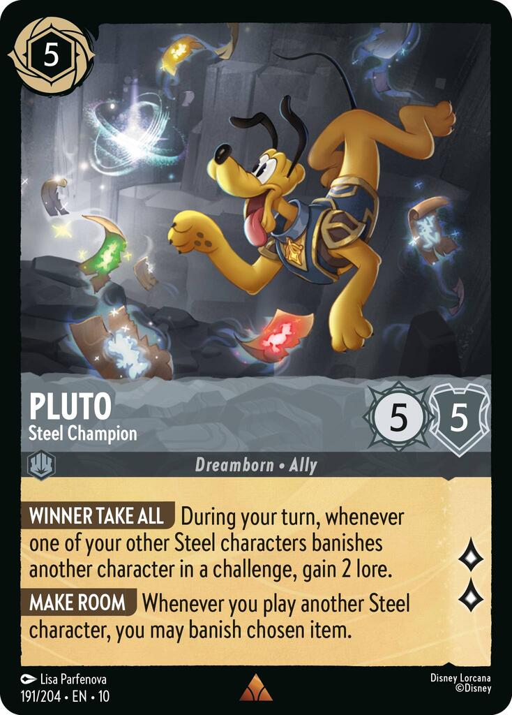 Pluto - Steel Champion (191/204) [Whispers in the Well] - Card Brawlers
