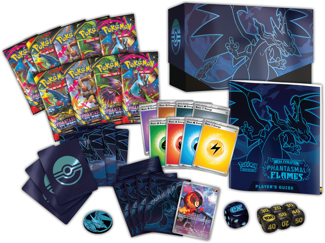 Pokemon - Phantasmal Flames - Elite Trainer Box (MAX 1 PER CUSTOMER) (PREORDER) November 14, 2025 - Card Brawlers