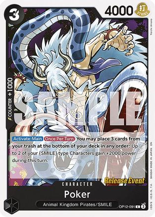 Poker (OP12-091) - Legacy of the Master Release Event Cards - Card Brawlers