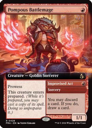 Pompous Battlemage (Extended Art) (FRA-428) - Reality Fracture - Card Brawlers