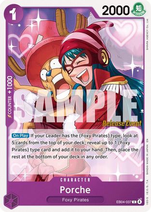 Porche (EB04-037) - The Azure Sea's Seven Release Event Cards - Card Brawlers