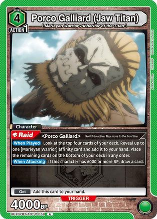 Porco Galliard (Jaw Titan) (UEX07BT/AOT-2-058) - UEX07BT Attack on Titan Vol 2 - Card Brawlers